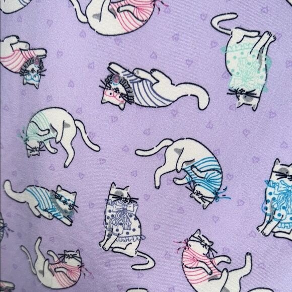 Sleep & Co Purple Cat Print sleep set M NWT - Picture 8 of 8